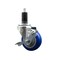 Service Caster 3.5'' Blue Poly Swivel 1-1/4'' Expanding Stem Caster with Brake SCC-EX20S3514-PPUB-BLUE-TLB-114 - alternate 1